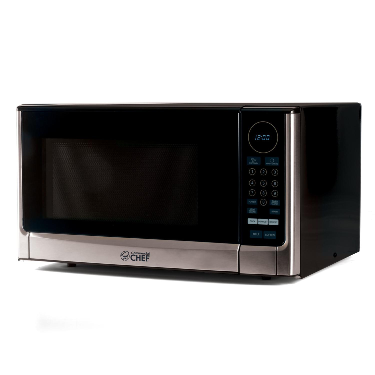 Commercial Chef 1.4 cu ft Black/Silver Microwave 1100 W Sansujyuku sansujyuku.com