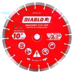 Diablo 10 in. D X 7/8 in. Diamond Segmented Masonry Cut-Off Disc 1 pk