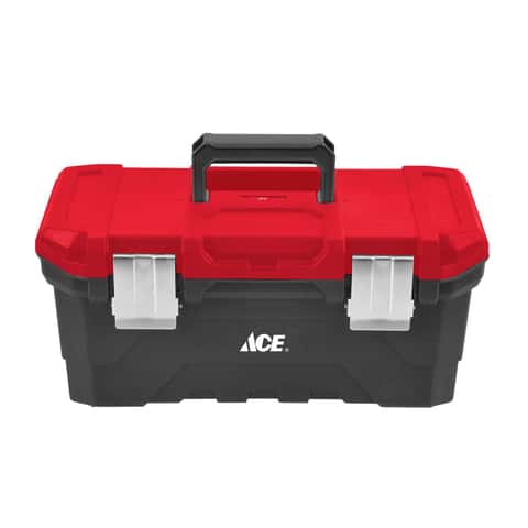 Ace 16 in. Tool Box Black/Red - Ace Hardware