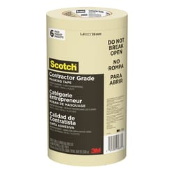 Scotch  1.41 in. W x 60 yd. L Tan  High Strength  Masking Tape  6 pk 