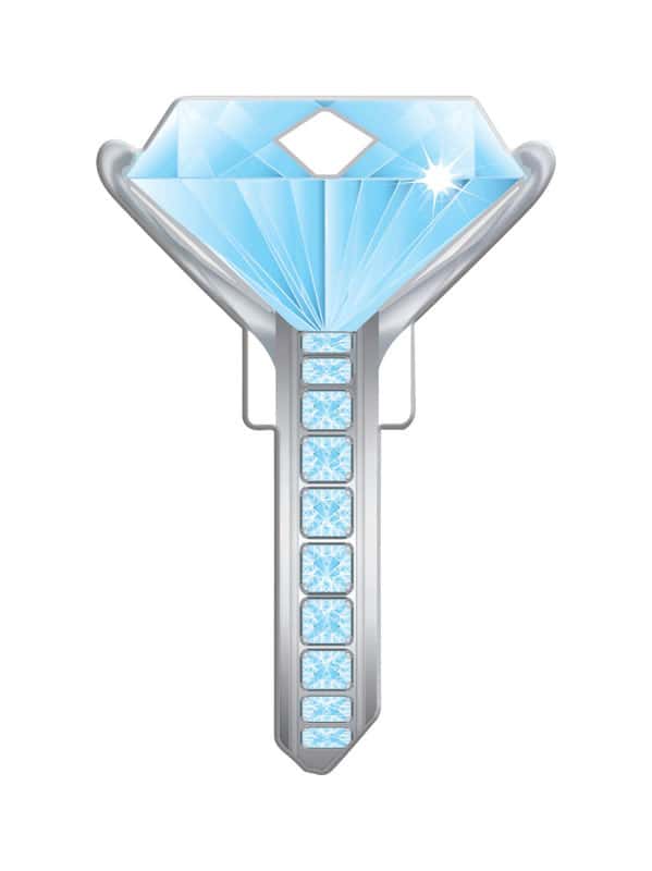 Lucky Line Key Shapes Diamond Ring House Key Blank KW1/11 Double For