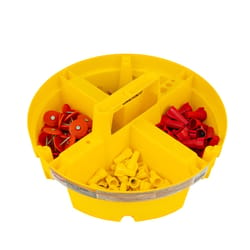 Bucket Boss Bucket Organizer Plastic 4 compartments Yellow