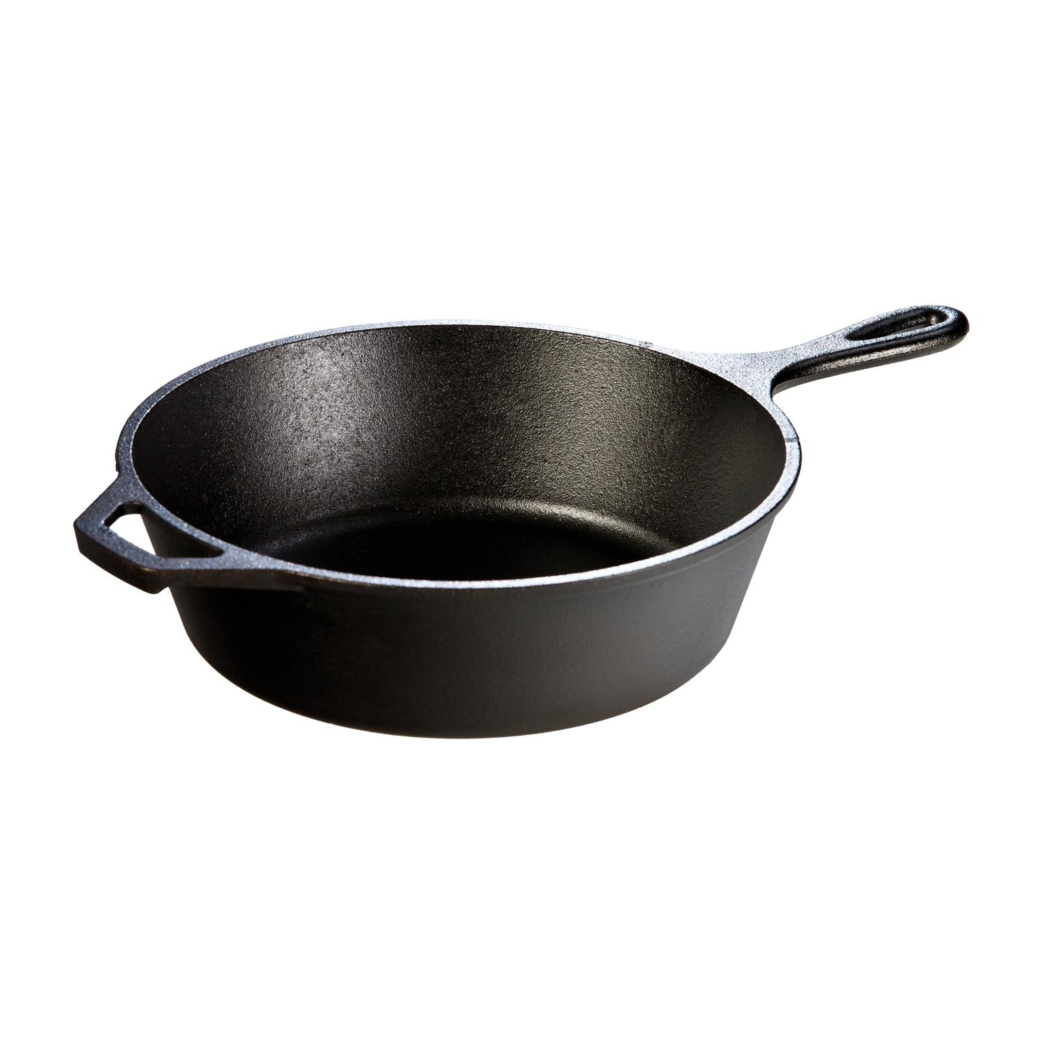 Lodge Cast Iron Deep Skillet 10.25 in. 3.2 qt Black Sansujyuku sansujyuku.com