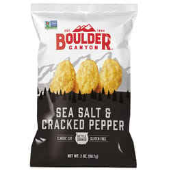 Boulder Canyon Sea Salt & Cracked Pepper Chips 2 oz Bagged