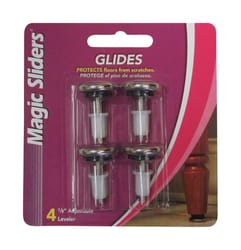 Magic Sliders Silver Steel Adjustable Leveling Glide 4 pk