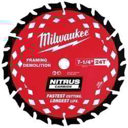 Milwaukee NITRUS Carbide 7-1/4 in. D Framing & Demolition Circular Saw Blade 1 pk