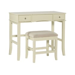 Linon Home Decor 36 in. W X 18 in. L Rectangular Vanity Table Set