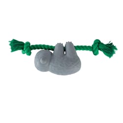 Pet Shop by Fringe Studio Green/Gray Rubber How's It Hangin Dog Toy 1 pk