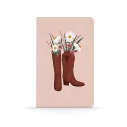 Denik 5 in. W X 8 in. L Sewn Bound Multicolored Boots & Flowers Notebook