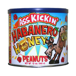 Ass Kickin Habanero Honey Peanuts 12 oz Canister