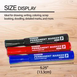 Bazic Products Assorted Chisel Tip Permanent Marker 3 pk