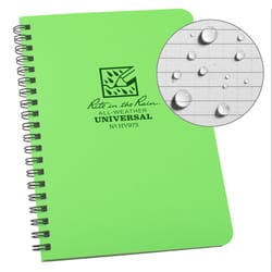 Rite in the Rain 5 in. W X 7 in. L College Ruled Top-Spiral Green All-Weather Notebook