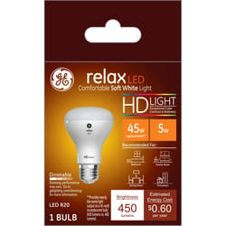 GE relax R20 E26 (Medium) LED Bulb Soft White 45 Watt Equivalence 1 pk