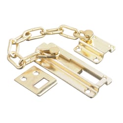 Ace 3.5 in. L Bright Brass Brass Dead Bolt Chain Guard