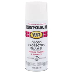 Rust-Oleum Stops Rust Gloss Pure White Protective Enamel Spray Paint 12 oz