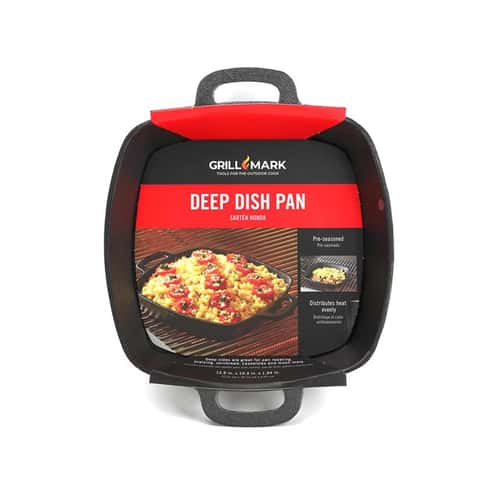 Pizza Grilling Pan (12) - Non-Stick Pan w Removable Handle to Easily Close  Grill & Transport Hot Dish - High Walls for Deep Dish Pizza - Use in to