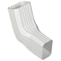 Amerimax 3 in. W X 4 in. L White Vinyl Downspout Elbow