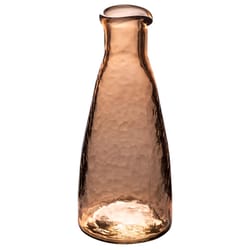 Karma 7 in. H X 3 in. W X 3 in. L Fawn Glass Hammered Carafe