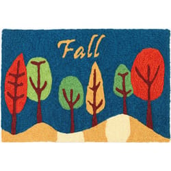 Jellybean Fall Forest 20 in. W X 30 in. L Multi-Color Pattern Polyester Accent Rug