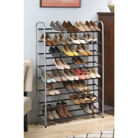 Whitmor 34.80 in. H X 10 in. W X 2.80 in. L Metal Floor Shoe Rack