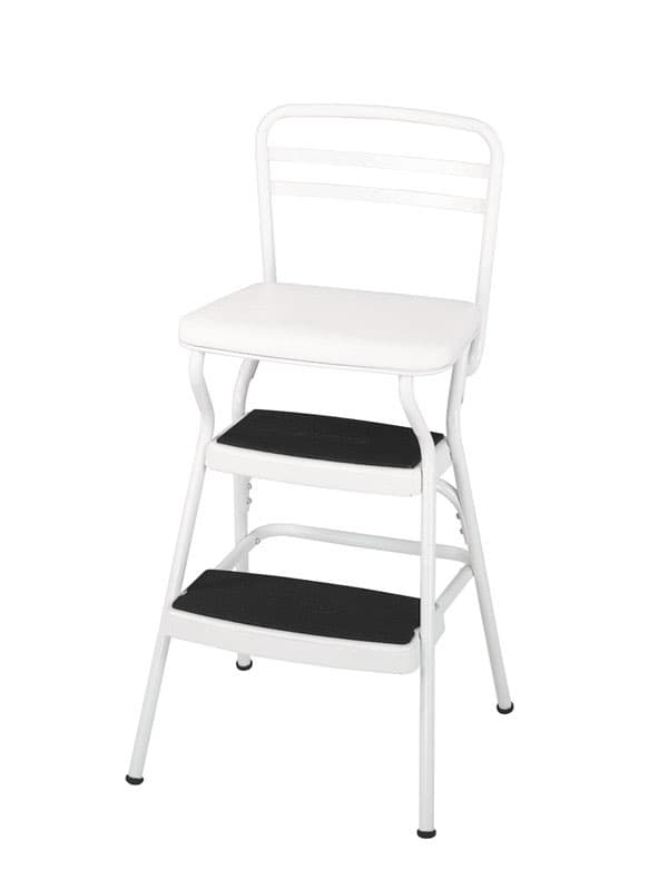 Cosco Retro Counter 33.858 in. H X 17.52 in. W X 17.72 in. D 225 lb. capacity 2 step Steel Chair/Ste Sansujyuku sansujyuku.com