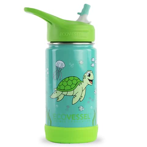 EcoVessel Kids Camping Splash Water Bottle 12 oz