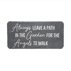 Pavilion Stones with Stories Gray Cement/Stone 7.75 in. H Garden for Angels Stepping Stone