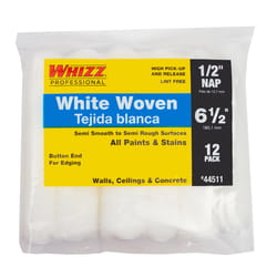 Whizz Woven 6.5 in. W X 1/2 in. S Mini Paint Roller Cover 12 pk