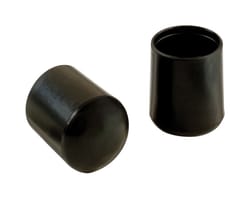 Shepherd Hardware Vinyl Leg Tip Black Round 4 pk