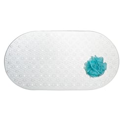 iDesign Circlz 27-1/4 in. L X 15-7/16 in. W Clear PVC Bath Mat