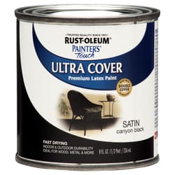 Rust-Oleum Ultra Cover Satin Canyon Black Paint Exterior and Interior 8 oz