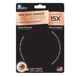 Zadro Next Generation 4.25 in. H X 4.25 in. W LED Spot Mirror Matte Black