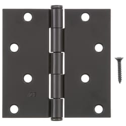 Ace 4 in. L Black Residential Door Hinge 3 pk