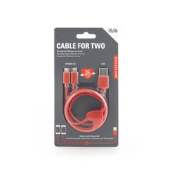 KIKKERLAND Cable For Two USB Cord Rubber 1 pc