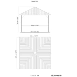 Sojag Genova Modern Gazebo 10 ft. H X 12 ft. W X 12 ft. L