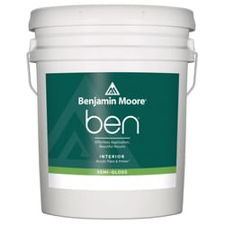 Benjamin Moore Ben Semi-Gloss Base 1 Paint and Primer Interior 5 gal