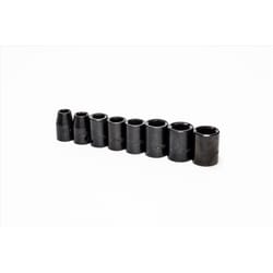 Crescent Assorted in. X 1/2 in. drive SAE 6 Point Impact Socket Set 8 pc