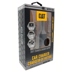 CAT USB Charge and Sync Cable 6 ft. Black/White