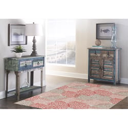 Linon Home Decor Sebago 5 ft. W X 7 ft. L Coral Polyester Area Rug