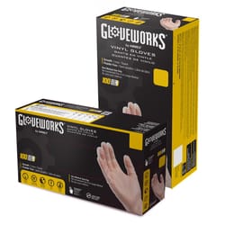 Gloveworks Vinyl Disposable Gloves Small Clear Powder Free 100 pk
