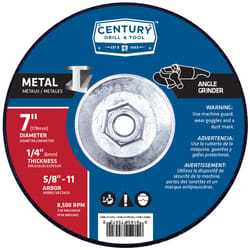 Century Drill & Tool 7 in. D X 5/8-11 in. Metal Grinding Wheel