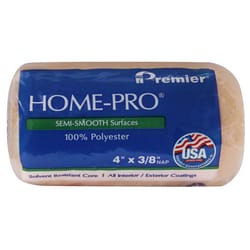 Premier Home-Pro Polyester 4 in. W X 3/8 in. Paint Roller Cover 1 pk