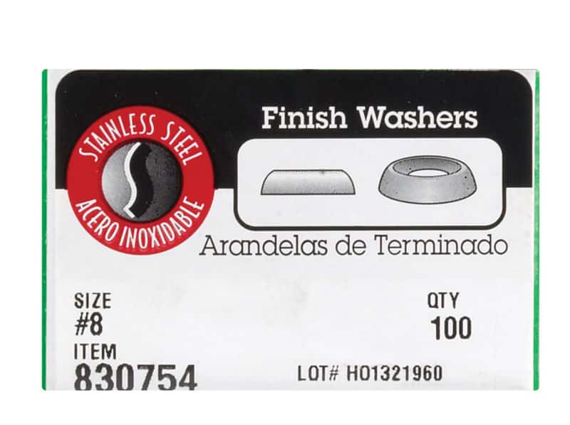 Hillman Stainless Steel .164 in. Countersunk Finish Washer 100 pk Hillman Stainless Steel .164 in. Countersunk Finish Washer 100 pk