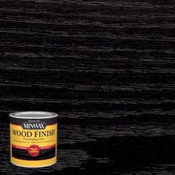 Minwax Wood Finish Semi-Transparent True Black Oil-Based Penetrating Wood Finish 1/2 pt