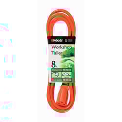 Woods Outdoor 8 ft. L Orange Extension Cord 16/3