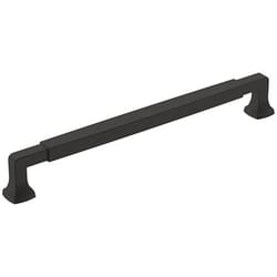 Amerock Stature Transitional Rectangle Cabinet Pull 8-13/16 in. Matte Black 1 pk