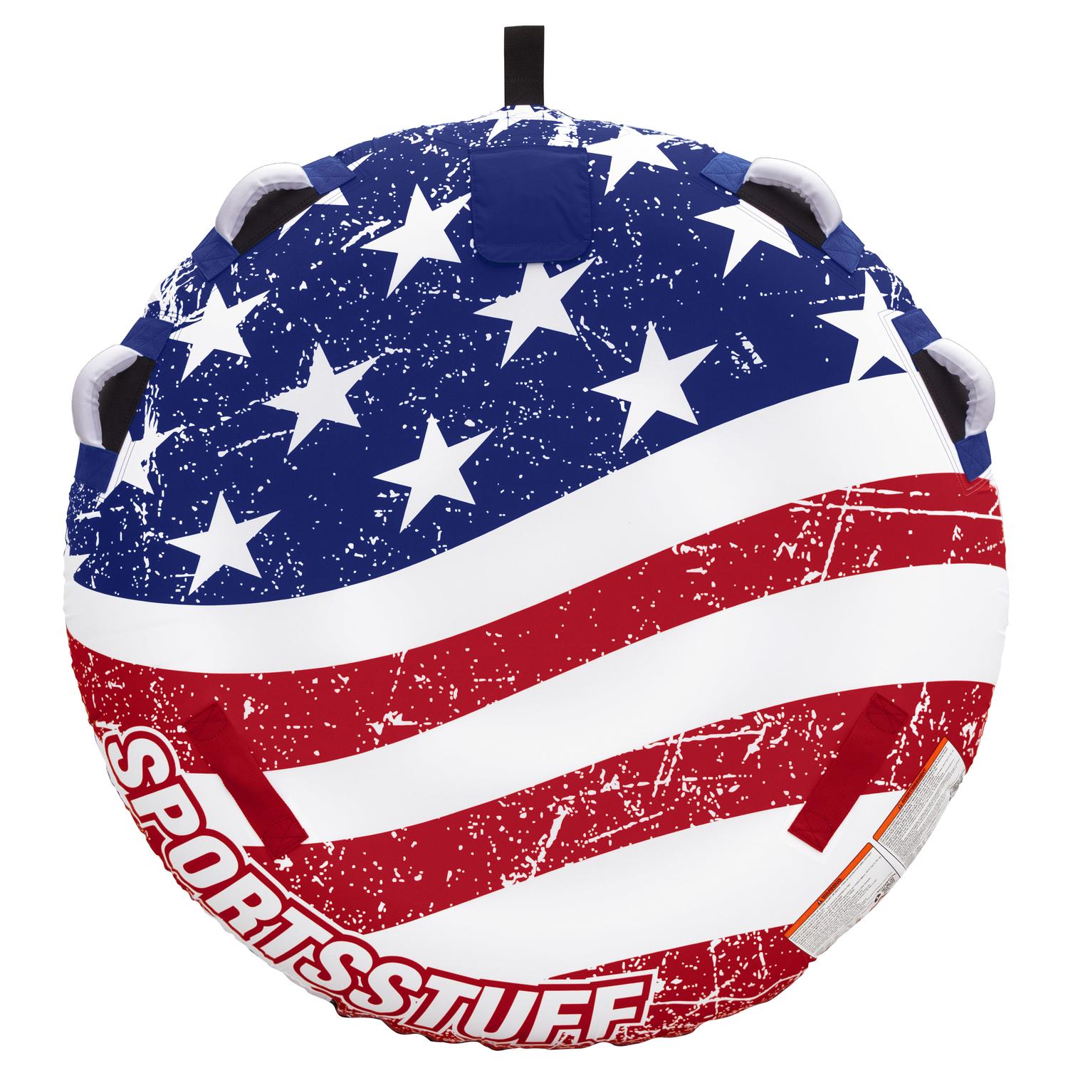 Airhead Sportsstuff Nylon Inflatable Multicolored Stars & Stripes Towable Tube 57 in. W X 57 in. L Sansujyuku sansujyuku.com
