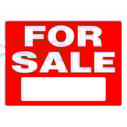 HILLMAN English Red For Sale Sign 18 in. H X 24 in. W
