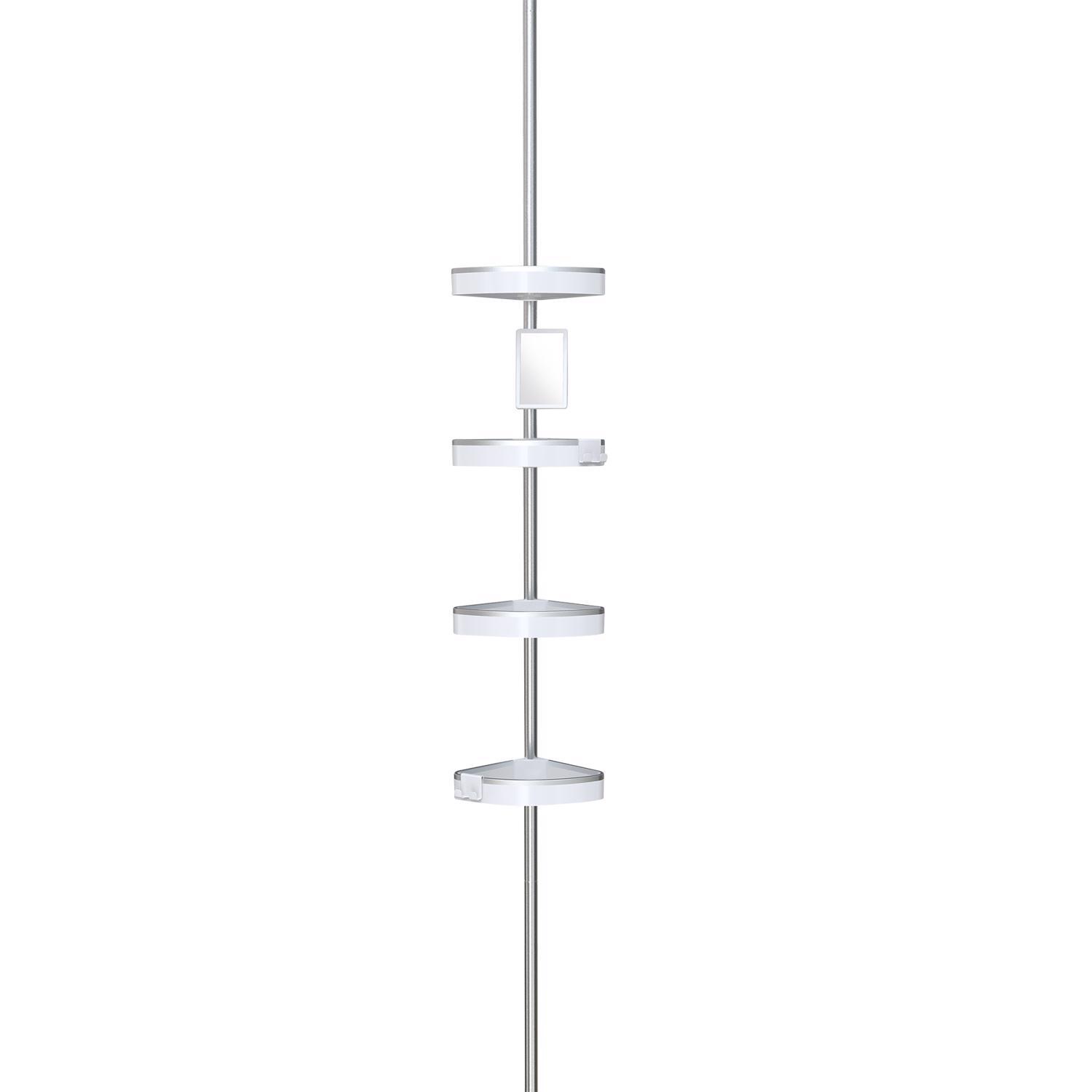 Photos - Bathroom Shelf Better Living HiRISE 108 in. H X 8 in. W X 10.63 in. L White Tension Showe 