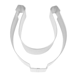 R&M International Horseshoe 4 in. W X 5 in. L Cookie Cutter Silver 1 pc